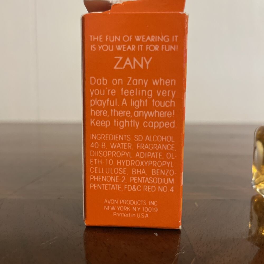 1970's Avon ZANY .33 oz Purse Concentre vtg perfume bottle cologne retro vanity - Picture 3 of 5